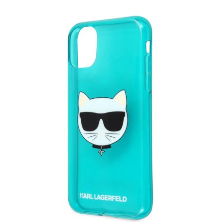 Karl Lagerfeld TPU Choupette Apple iPhone 11 (6.1) 2019 hátlapvédő tok Fluo Blue (KLHCN61CHTRB)