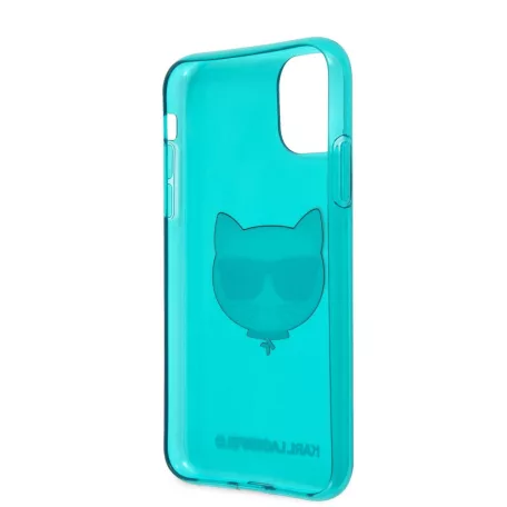 Karl Lagerfeld TPU Choupette Apple iPhone 11 (6.1) 2019 hátlapvédő tok Fluo Blue (KLHCN61CHTRB)