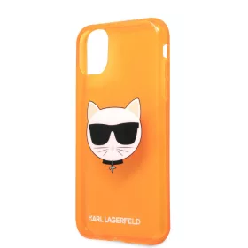   Karl Lagerfeld TPU Choupette Apple iPhone 11 (6.1) 2019 hátlapvédő tok Fluo Orange (KLHCN61CHTRO)