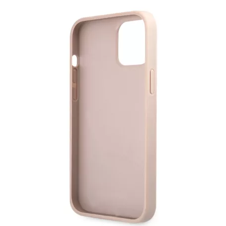 Guess Apple iPhone 12 / 12 Pro 2020 (6.1) PU 4G Printed Stripe hátlapvédő tok pink (GUHCP12M4GDPI)