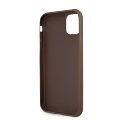   Guess PU 4G Metal Logo Apple iPhone 11 (6.1) 2019 hátlapvédő tok barna (GUHCN614GMGBR)