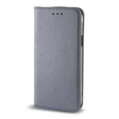   Smart magnet Nokia 9 oldalra nyíló mágneses könyv tok szilikon belsővel szürke