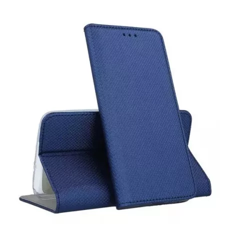 Smart magnet Samsung Galaxy M30 / A40S (2019) oldalra nyíló mágneses könyv tok szilikon belsővel sötétkék