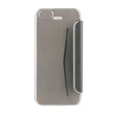 Xqisit Flap Cover Apple iPhone 5G/5S/SE oldalra nyíló mágneses tok átlátszó hátlappal