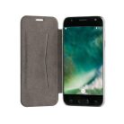 Xqisit Flap Cover HTC Desire Lifestyle oldalra nyíló mágneses tok átlátszó hátlappal