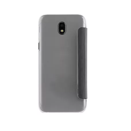 Xqisit Flap Cover Samsung J330 Galaxy J3 (2017) oldalra nyíló mágneses tok átlátszó hátlappal