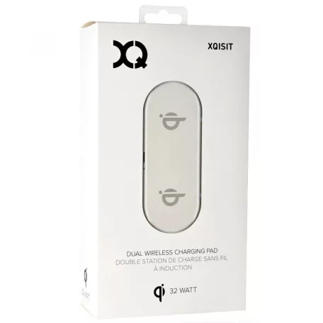 Xqisit Dual Pad vezeték nélküli dupla fehér töltőpad 32W