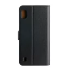 Xqisit Slim Wallet Selection Apple iPhone SE (2020) oldalra nyíló mágneses bőrhatású könyv tok szilikon belsővel fekete
