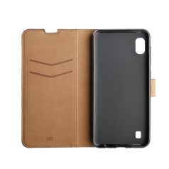   Xqisit Slim Wallet Selection Xiaomi Redmi Note 9 oldalra nyíló mágneses bőrhatású könyv tok szilikon belsővel fekete
