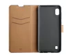 Xqisit Slim Wallet Selection Samsung A415 Galaxy A41 oldalra nyíló mágneses bőrhatású könyv tok szilikon belsővel fekete