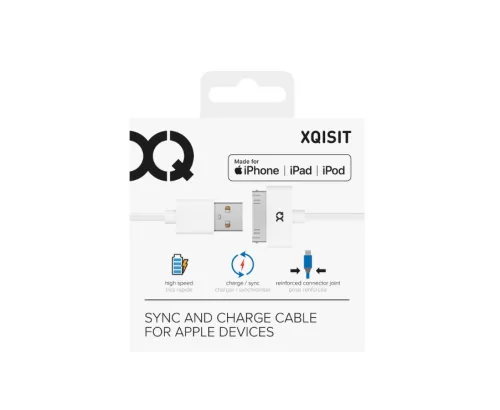 Xqisit Apple iPhone 3G/3GS/4G/4S/iPad/iPod 1M USB (Apa) - Apple 30-Pin utángyártott adatkábel