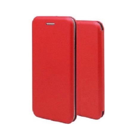 Forcell Elegance Huawei P Smart oldalra nyíló mágneses könyv tok szilikon belsővel piros