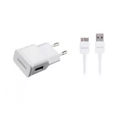  BLISZTERES Samsung EP-TA10EWE fehér gyári töltőfej 2A 10W ET-DQ11Y1WEGWW fehér gyári USB 3.0 adatkábellel 1.0m