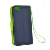 Fancy Samsung A805 Galaxy A80 / A905 Galaxy A90 (2019) oldalra nyíló mágneses könyv tok szilikon belsővel kék - lime
