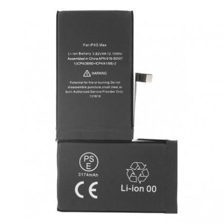 Apple iPhone XS Max magas kapacitású akkumulátor Li-Ion 3174mAh (gyári cellákkal)