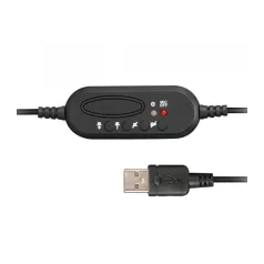   Astrum HS760 Call center USB fejhallgató állítható zajszűrős mikrofonnal, bőr fülpárnákkal
