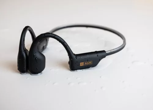 AGM Motion Buds 2 IP68 vízálló csontvezetéses sport Bluetooth 5.4 headset fekete