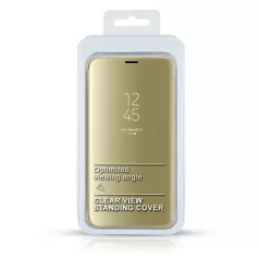 Clear View Huawei P30 arany oldalra nyíló tükrös tok
