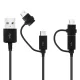 Samsung EP-DG950DBE fekete gyári USB - Type-c & micro USB combo adatkábel