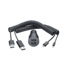   Nokia DC-20 gyári autós töltő 2 x 1000mAh 5W (Micro USB és 3.5mm csatlakozó)