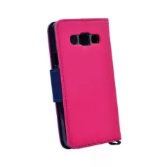   Fancy Samsung G930F Galaxy S7 oldalra nyíló mágneses könyv tok szilikon belsővel pink - kék