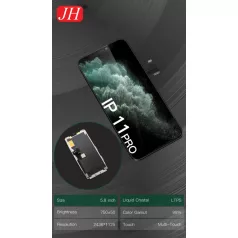   JH Apple iPhone 11 Pro 2019 fekete LCD kijelző érintővel (FHD, removable IC)