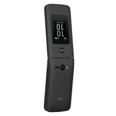   TCL onetouch 4043 (T313D) 4G kinyitható mobiltelefon dokkolóval, kártyafüggetlen, dual SIM, sötétszürke
