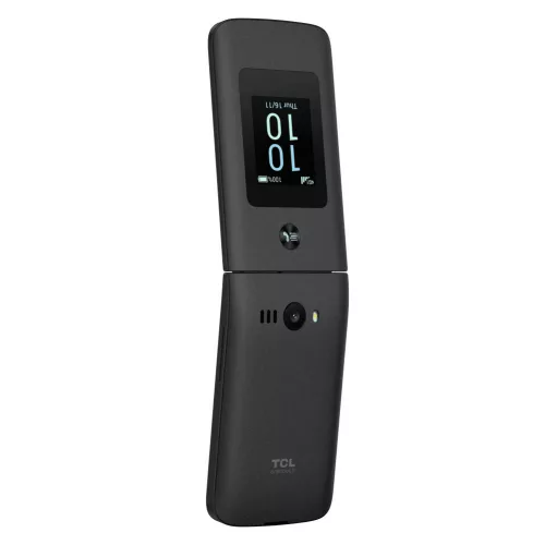 TCL onetouch 4043 (T313D) 4G kinyitható mobiltelefon dokkolóval, kártyafüggetlen, dual SIM, sötétszürke