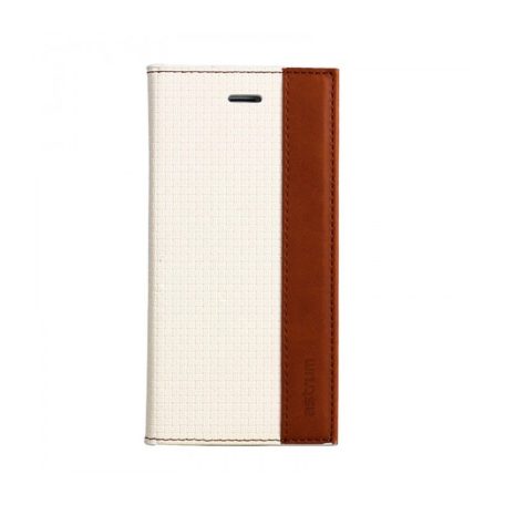 Astrum MC710 Diary mobile case with magnetic lock for Apple iPhone 5G/5S/5SE white-brown