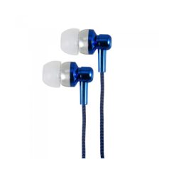  Astrum EB250 univerzális 3,5mm jack kék sztereó headset mikrofonnal, szövetbevonatos kábellel, extra mély, prémium hangzással