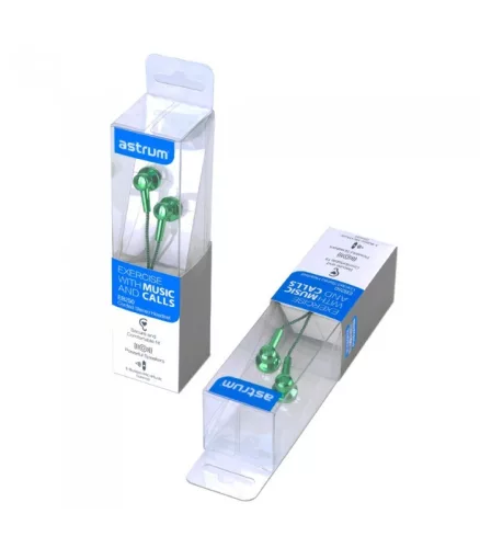Astrum EB250 univerzális 3,5mm jack kék sztereó headset mikrofonnal, szövetbevonatos kábellel, extra mély, prémium hangzással