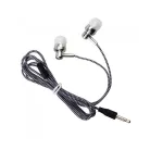 Astrum EB250 univerzális 3,5mm jack ezüst sztereó headset mikrofonnal, szövetbevonatos kábellel, extra mély, prémium hangzással