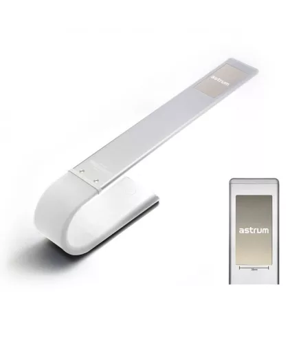 Astrum NL050 ezüst prémium asztali akkumulátoros állítható aluminíum LED lámpa hideg fehér/ meleg fehér