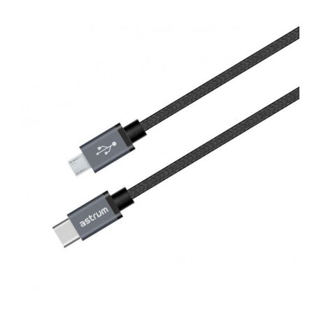 Astrum UT590 1M type-C - micro USB datacable braided black A53059-B