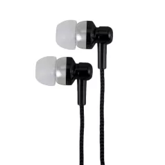   Astrum EB250 univerzális 3,5mm jack fekete sztereó headset mikrofonnal, szövetbevonatos kábellel, extra mély, prémium hangzással