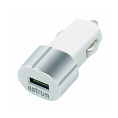Astrum CC100 white - silver car charger 1.0A 1xUSB A93010-Q