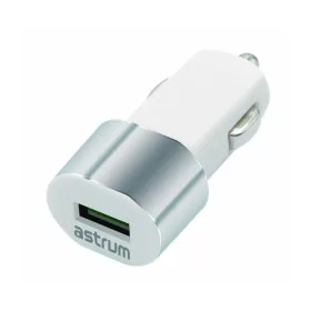   Astrum CC100 fehér - ezüst autós szivar töltő 1.0A 1xUSB A93010-Q 5W