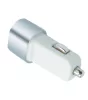 Astrum CC100 fehér - ezüst autós szivar töltő 1.0A 1xUSB A93010-Q 5W