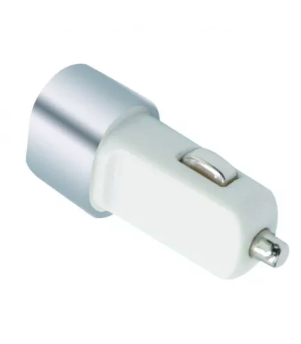 Astrum CC100 fehér - ezüst autós szivar töltő 1.0A 1xUSB A93010-Q 5W