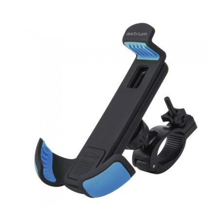 Astrum SH460 rubberized universal bicycle smartphone holder 3,5" - 6,3" 360 degrees rotating black/blue