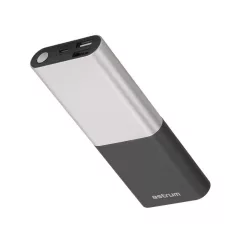   Astrum PB120 V2 gumírozott Power Bank 10000mAh, Li-Polymer akkucella, Dual USB, 2A ezüst 10W