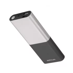   Astrum PB120 V2 gumírozott power bank 10000mAh, Li-Polymer akkucella, Dual USB, 2A ezüst 10W