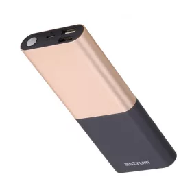   Astrum PB120 V2 gumírozott power bank 10000mAh, Li-Polymer akkucella, Dual USB, 2A arany 10W