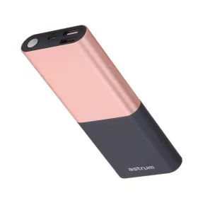   Astrum PB120 V2 gumírozott power bank 10000mAh, Li-Polymer akkucella, Dual USB, 2A pink 10W