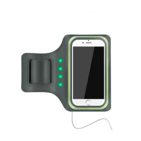  Astrum AB550 zöld vízálló sport telefontartó felkarra, önműködő LED világítással, 5,5"-ig