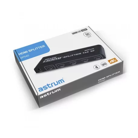 Astrum SP040 1.4V HDMI elosztó 1XHDMI in, 4XHDMI out port, ultra HD 1080, 3D támogatás