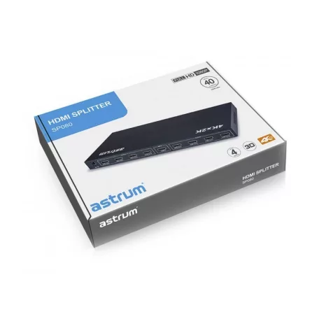 Astrum SP080 1.4V HDMI elosztó 1XHDMI in, 8XHDMI out port, ultra HD 1080, 3D támogatás
