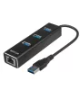 Astrum DA580 USB 3.0 Multi-HUB 3X USB (3.0) + Ethernet fekete adapter