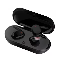   Astrum ET300 V2 univerzális fekete bluetooth 4.1 MINI sztereo fülhallgató szett mikrofonnal, dokkolóval, IOS/android A10530-B