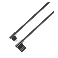   Astrum UM350 1,2M kétoldalas USB - kétoldalas micro USB strapabíró high speed 90˚-os adatkábel fekete